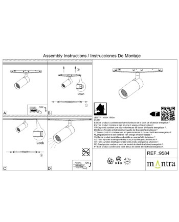 MAGNETO mini * FOCO LED 7W 38º NEGRO